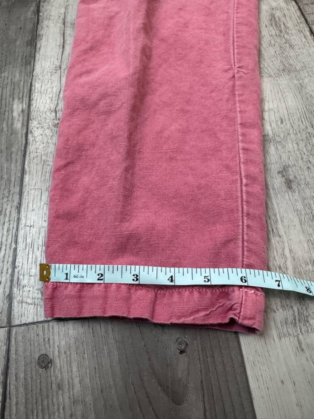 Sundance Linen Blend Pink High-Waist Button Front Pants Lightweight 4 - Picture 8 of 8